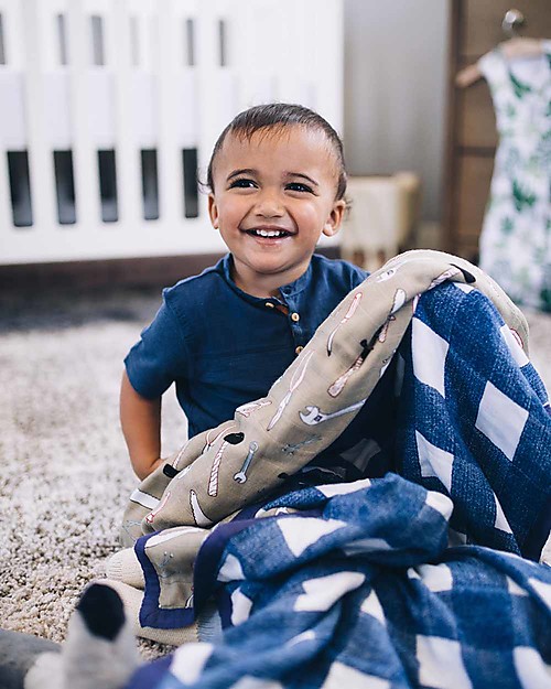 Little Unicorn Trapunta Baby 120 x 120 cm, Deluxe - Work Bench -  4 strati di mussola di Bambù 100% Swaddle di Mussola