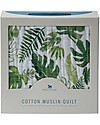 Little Unicorn Trapunta Baby 120 x 120 cm, Tropical Leaf - 4 strati di mussola di cotone 100% Swaddle di Mussola