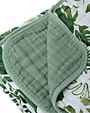 Little Unicorn Trapunta Baby 120 x 120 cm, Tropical Leaf - 4 strati di mussola di cotone 100% Swaddle di Mussola