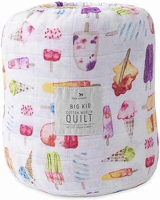 Little Unicorn Trapunta Bambino 152,5 x 183 cm - Brain Freeze - 4 strati 100% Mussola di Cotone Swaddle di Mussola