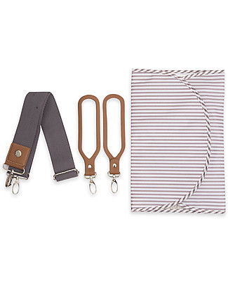 Little Unicorn Zaino Cambio Marindale, Grigio - Con materassino, tasche e ganci per passeggino Borse Cambio e Accessori