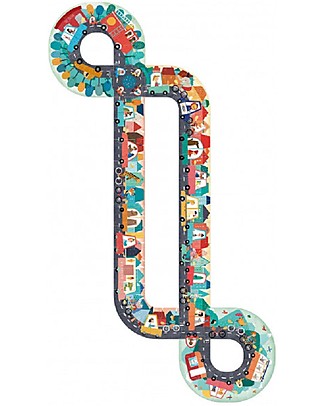 Londji Beep Beep! Puzzle - 48 grandi pezzi + 10 card memory - Cartone Riciclato! Puzzle