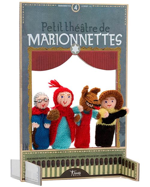 Londji Burattini da Dita e Teatrino - Cappuccetto Rosso (portatili e divertenti!) Burattini