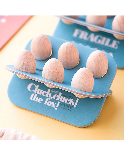 Londji Gioco Cluck Cluck! The Fox! - Salva le Uova dalla Volpe - Cartone Riciclato Giochi da Tavolo