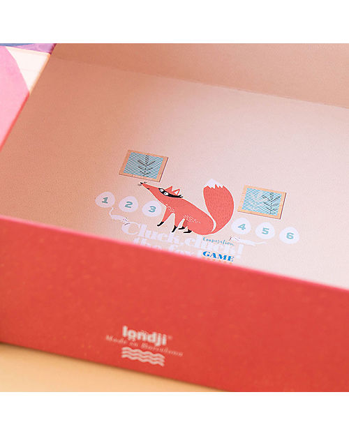 Londji Gioco Cluck Cluck! The Fox! - Salva le Uova dalla Volpe - Cartone Riciclato Giochi da Tavolo