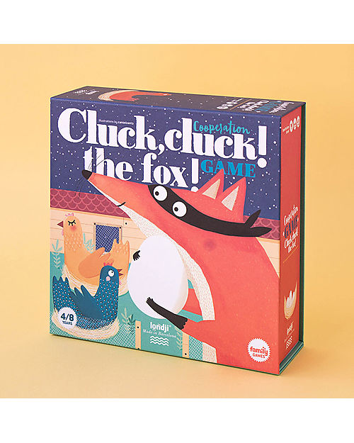 Londji Gioco Cluck Cluck! The Fox! - Salva le Uova dalla Volpe - Cartone Riciclato Giochi da Tavolo
