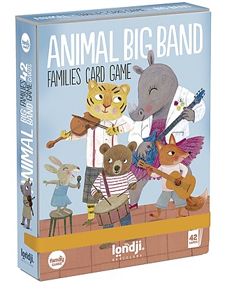 Londji Gioco di Carte Animals Big band - Include 42 carte illustrate! Memory