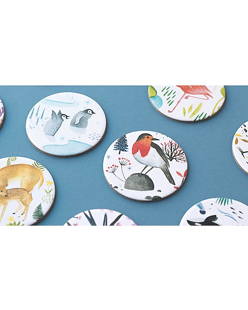 Londji Gioco di Carte Memory Wildlife - Include 32 carte illustrate! Memory