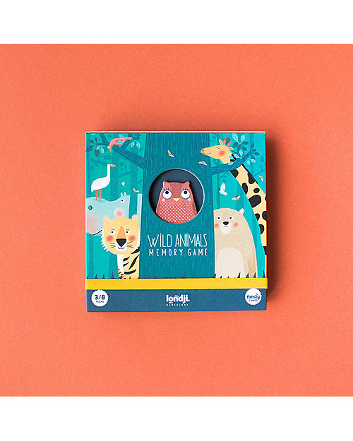 Londji Gioco Memory Wild Animals - 32 Card - Cartone Riciclato Memory