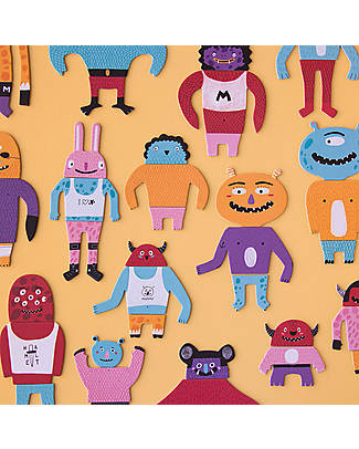 Londji Gioco My Monsters - Stimola la Coordinazione Occhio Mano - Cartone Riciclato Giochi da Tavolo