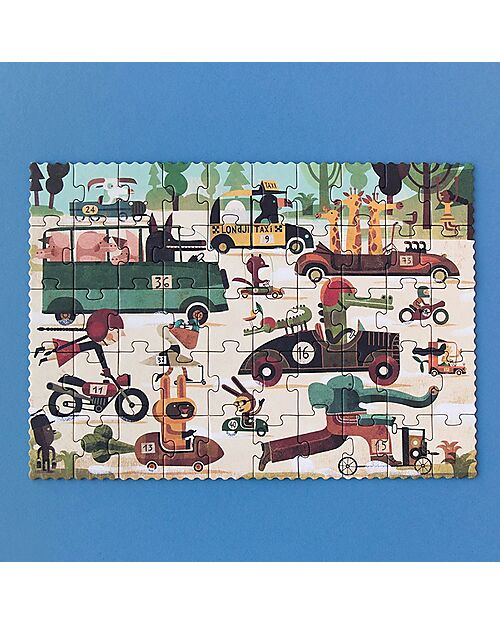 Londji Gioco Puzzle - Vroom Vroom - 50 Pezzi - Cartone Riciclato Puzzle