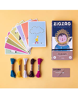 Londji Gioco Zig Zag - Impara a Cucire Giocando! - Cartone Riciclato Giochi Creativi