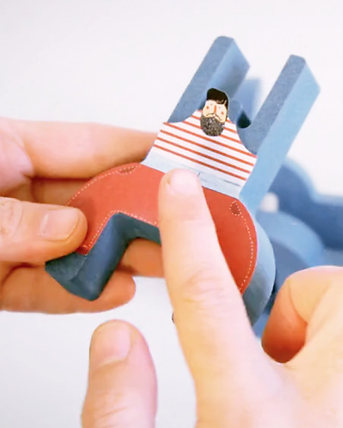 Londji I Fratelli Acrobati - 10 Acrobati - Legno Riciclato Giochi di una Volta