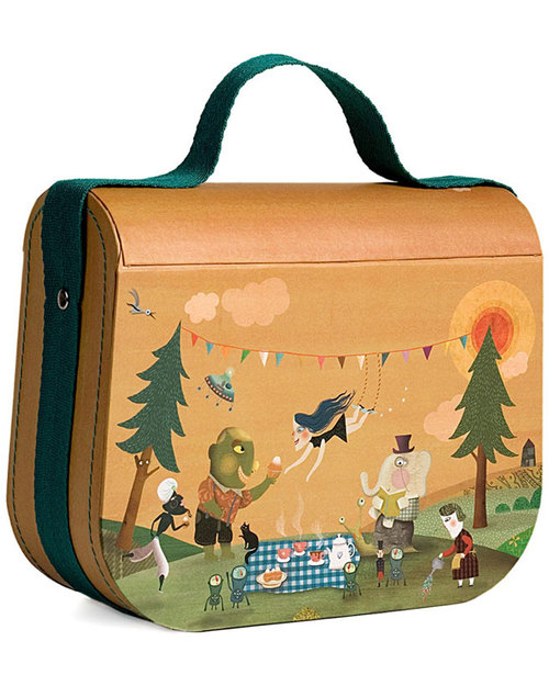 Londji Ma Petite Valisette - Piccola Valigetta decorata in cartone riciclato (con chiusura magnetica!) Borse da Viaggio