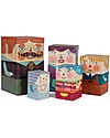 Londji Matrioska della Famiglia - Set di 5 Personaggi in Cartone! Kit Fai Da Te