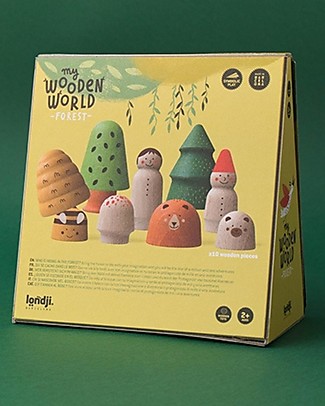 Londji My Wooden World Forest - Personaggi della Foresta - Legno Animali in Legno