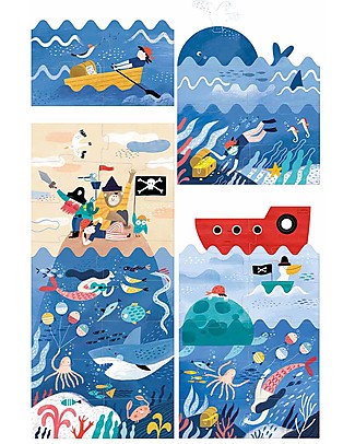 Londji Puzzle 4in1 Scopri il Mio Tesoro - Cartone riciclato! Puzzle