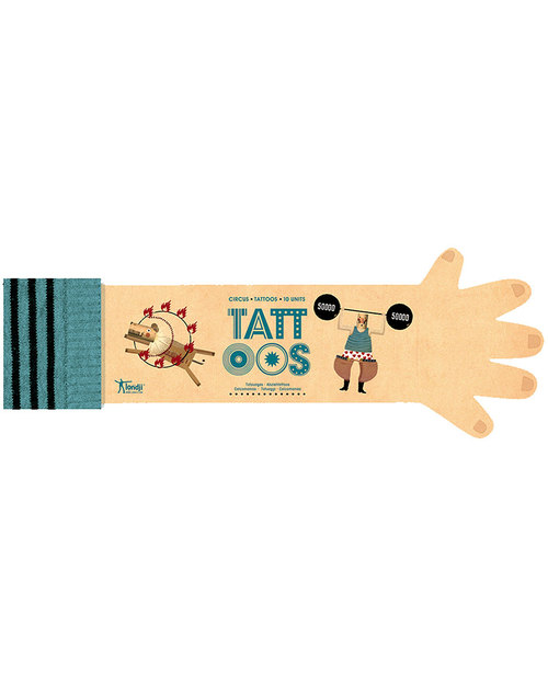 Londji Tatuaggi Temporanei Circo - 10 Grandi Tatuaggi a Colori Tatuaggi da Bambini