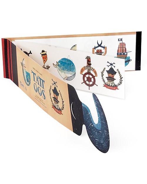 Londji Tatuaggi Temporanei Pirati - 10 Grandi Tatuaggi a Colori Tatuaggi da Bambini