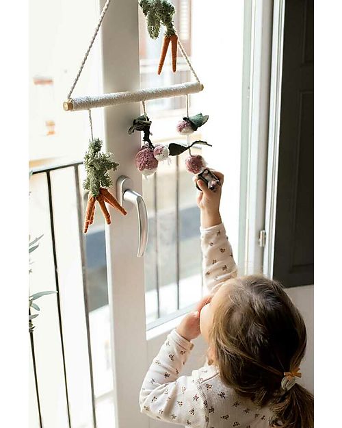 Lorena Canals Appendiabiti da Parete - Verdure - Oli&Carol - Cotone - (30x44 cm) Decorazioni da Parete