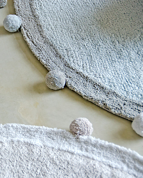 Lorena Canals Bubbly, Tappeto Tondo Lavabile, Azzurro - 120 cm diametro Tappeti Arredo