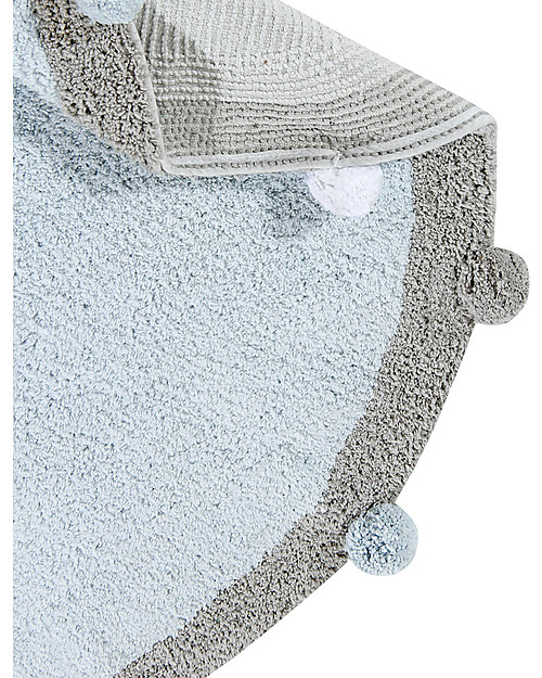 Lorena Canals Bubbly, Tappeto Tondo Lavabile, Azzurro - 120 cm diametro Tappeti Arredo