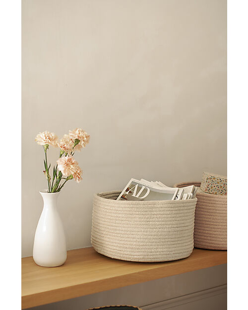 Lorena Canals Cesta Intrecciata - Naturale - Capiente ed Elegante! - Little Chefs Collection Contenitori Portaoggetti