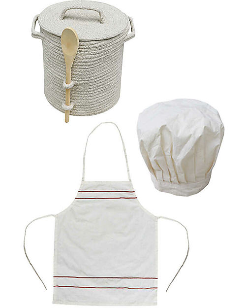 Lorena Canals Cesta Portagiochi - Pentola - Little Chefs Collection Contenitori Portaoggetti