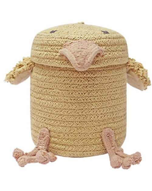 Lorena Canals Cesta Portaoggetti Mini - Charlie il Pollo - Diametro 13cm - New Green Toys Collection Contenitori Portaoggetti