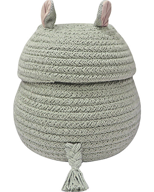 Lorena Canals Cesta Portaoggetti Mini - Henry l'Ippopotamo - Diametro 17cm - New Green Toys Collection Contenitori Portaoggetti
