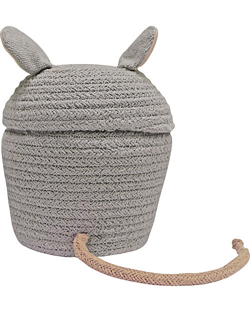 Lorena Canals Cesta Portaoggetti Mini - Renata il Topolino - Diametro 15cm - New Green Toys Collection Contenitori Portaoggetti