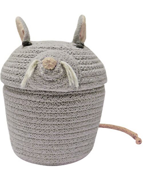 Lorena Canals Cesta Portaoggetti Mini - Renata il Topolino - Diametro 15cm - New Green Toys Collection Contenitori Portaoggetti