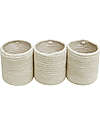 Lorena Canals Cestino Portaoggetti - Bobby Vanilla - Cotone - Bamboo Collection - 12 x 32 x 10 cm Contenitori Portaoggetti