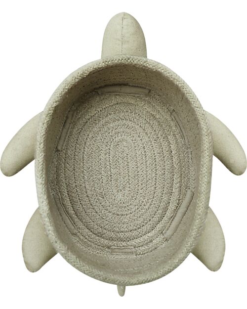 Lorena Canals Cesto Portaoggetti Baby - Turtle - Verde Oliva - Cotone - Sea Wonders Collection - 22 x 25 x 10 cm Contenitori Portaoggetti
