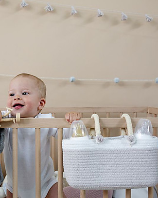 Lorena Canals Cesto Portaoggetti con Manici Maria, per Lettino Baby - 10x25x12 cm Contenitori Porta Giochi