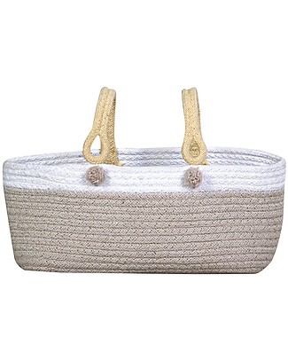 Lorena Canals Cesto Portaoggetti con Manici Maria, per Lettino Baby - 10x25x12 cm Contenitori Porta Giochi_
