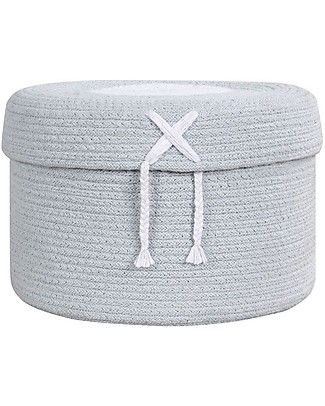 Lorena Canals Cesto Portaoggetti in cotone Candy Box, Celeste - 30x20 cm Contenitori Porta Giochi