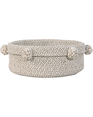 Lorena Canals Cesto Portaoggetti in cotone Tray, Natural - Fatto a mano (12x30 cm) Contenitori Porta Giochi