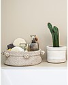 Lorena Canals Cesto Portaoggetti in cotone Tray, Natural - Fatto a mano (12x30 cm) Contenitori Portaoggetti