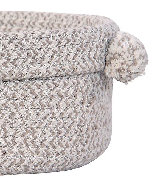 Lorena Canals Cesto Portaoggetti in cotone Tray, Natural - Fatto a mano (12x30 cm) Contenitori Portaoggetti