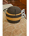 Lorena Canals Cesto Portaoggetti - Mama Bee - Nero/Giallo - Cotone - Collezione Planet Bee - 30 x 32 cm Contenitori Portaoggetti