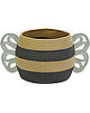 Lorena Canals Cesto Portaoggetti - Mama Bee - Nero/Giallo - Cotone - Collezione Planet Bee - 30 x 32 cm Contenitori Portaoggetti