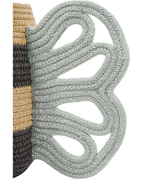Lorena Canals Cesto Portaoggetti - Mama Bee - Nero/Giallo - Cotone - Collezione Planet Bee - 30 x 32 cm Contenitori Portaoggetti