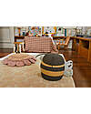 Lorena Canals Cesto Portaoggetti - Mama Bee - Nero/Giallo - Cotone - Collezione Planet Bee - 30 x 32 cm Contenitori Portaoggetti