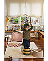 Lorena Canals Cesto Portaoggetti - Mama Bee - Nero/Giallo - Cotone - Collezione Planet Bee - 30 x 32 cm Contenitori Portaoggetti