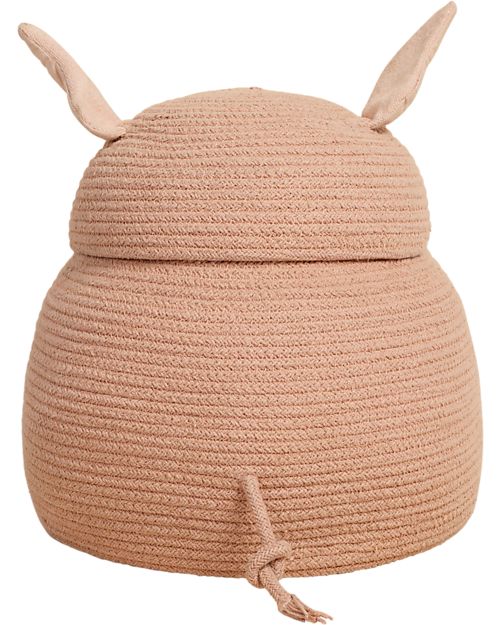 Lorena Canals Cesto Portaoggetti Peggy il Maialino - Rosa - The Animal Crew Collection - 25 x 30 cm Contenitori Portaoggetti