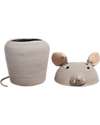 Lorena Canals Cesto Portaoggetti Renata il Topo - Grigio Perla - The Animal Crew Collection - 25 x 30 cm Contenitori Portaoggetti