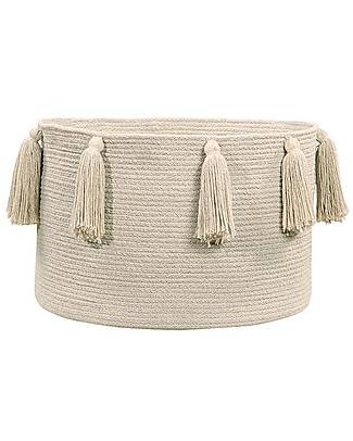 Lorena Canals Cesto Portaoggetti Tassels - Natural - Cotone - (30x45x45 cm) Portaoggetti da Muro
