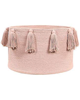 Lorena Canals Cesto Portaoggetti Tassels - Vintage Nude - Cotone - (30x45x45 cm) Portaoggetti da Muro