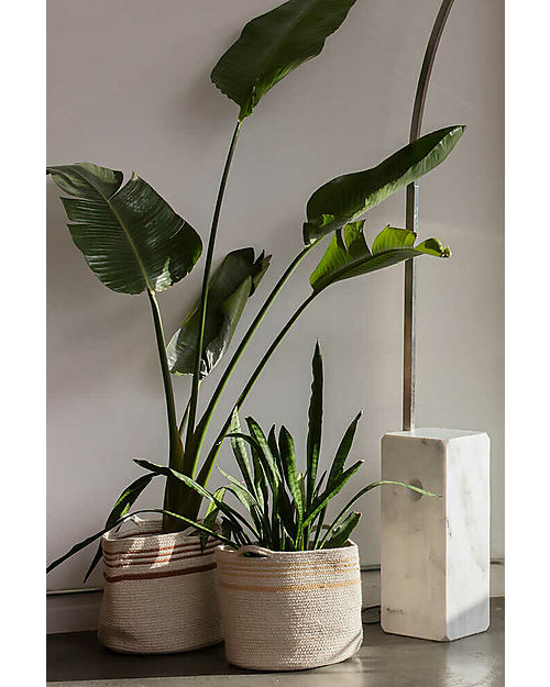 Lorena Canals Cesto Portaoggetti Twin Toffee - Diametro 30x30 cm Contenitori Portaoggetti